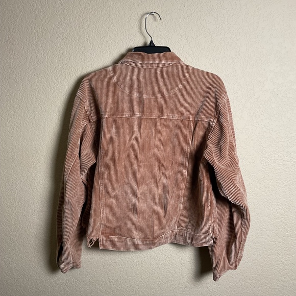 Vici Womens Small Camel Color Distressed Paddington Cotton Corduroy Jacket Boho - Picture 2 of 9